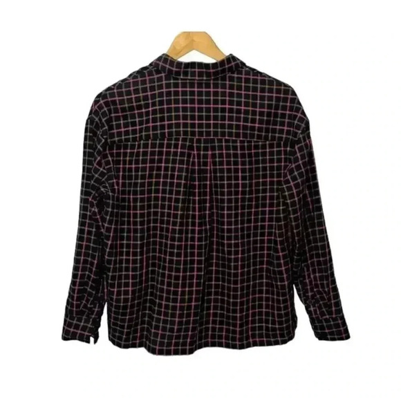 Madewell Long Sleeve XS Flannel Westlake Shirt In Stoppard Plaid Oversized - Picture 8 of 9